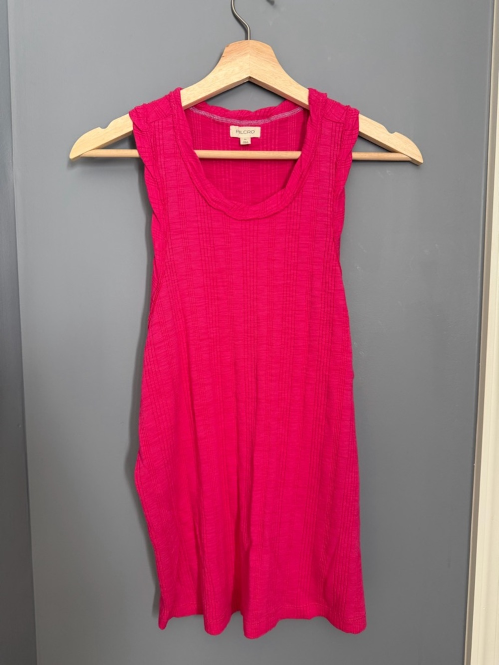 Pilcro Ribbed Tank Dress - Fuchsia Pink